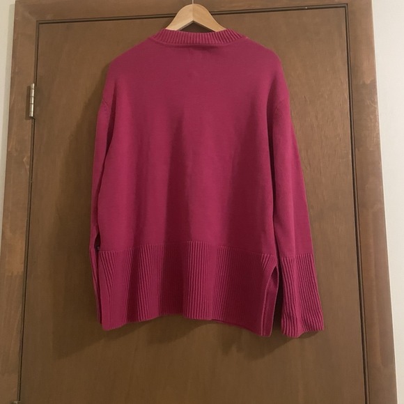 GAP Women's Crewneck Long Sleeve Cotton Pullover, Pink, Size L - Picture 3 of 5